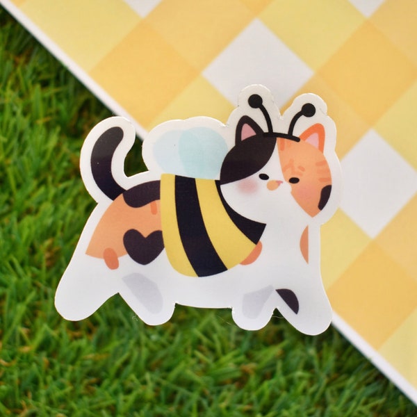 Calico Bee Vinyl Sticker