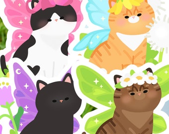 Meowgical Fairy Cat Vinyl Sticker