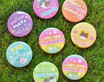 4-Pack Pawsitive Button Pins