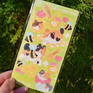 Calico Bees Holographic Sticker Sheet