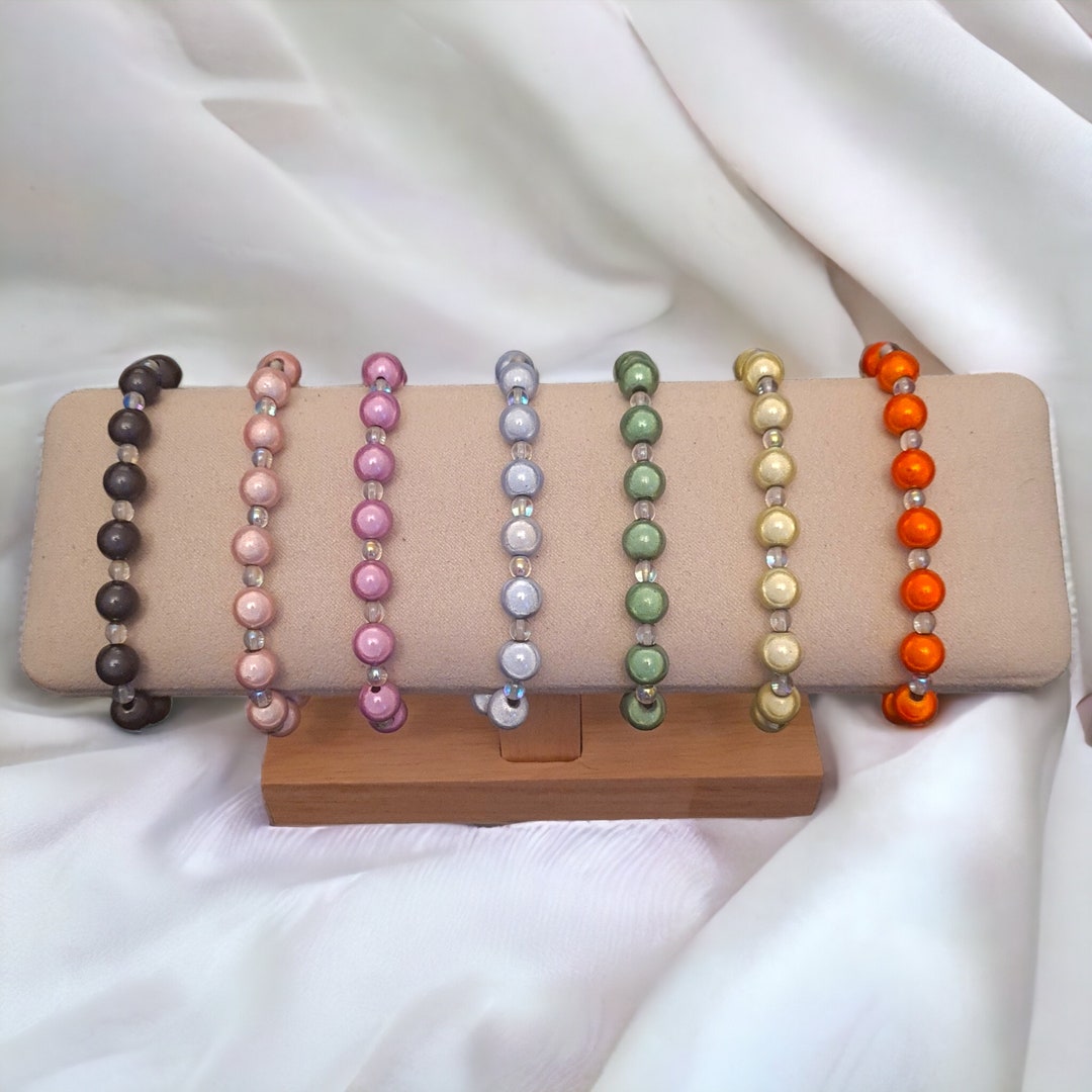 Acrylic Bead Bracelet Etsy