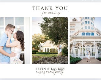 Printable Flower Thank You Card Template, Wedding Thank You, Engagement ...