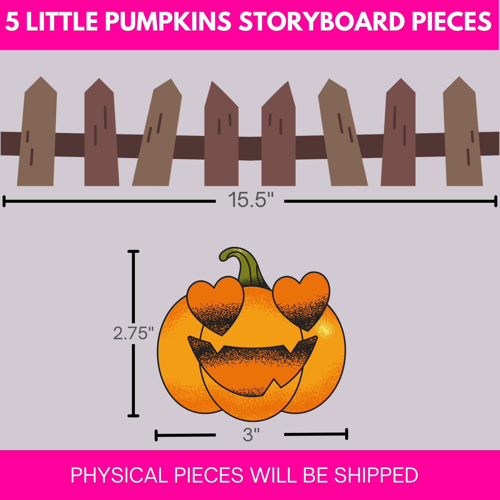 Five Little Pumpkins Felt Story Set: Preschool Rhyme Resource - Etsy