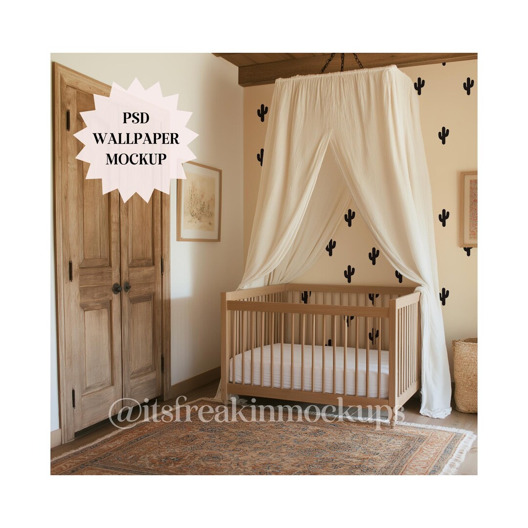 Nursery Wallpaper Mockup: Minimal Interior PSD Room Mockup - Etsy