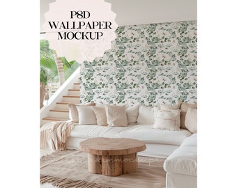 Mockup di sfondo per oggetti intelligenti: mockup PSD di interior design