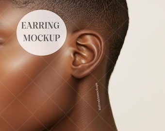 Earring Jewelry Mockup: Contemporary Styled Mockup (300dpi)