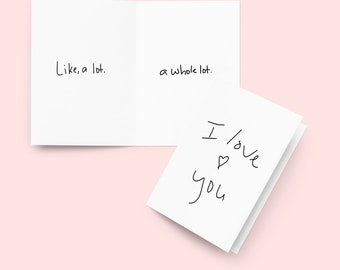 I Love You Greeting Card (Single Card with Envelope) 4x6" or 5x7"