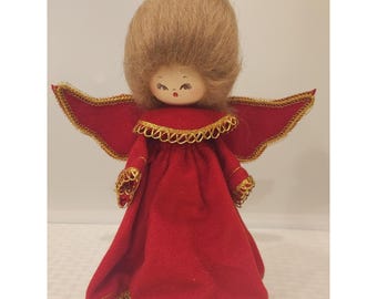 Vintage Angel Tree Topper Handmade Christmas Decor Marked Walter Weinman NY
