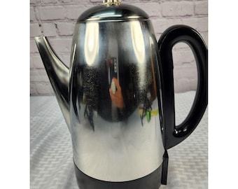 Vtg 1970s Style West Bend 12 C Automatic Percolator Electric Coffee Pot 54159