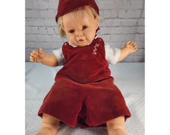 RARE Vintage Berjusa 1964 Soft Body 25" Baby Doll Realistic Look & Weight A+
