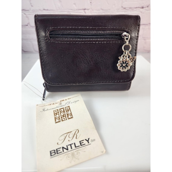 NWT Vtg Bentley Black Wallet Multi-Compartment Organizer Cash/CC