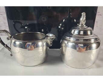 Vintage WM Rogers Silver Cream and Sugar