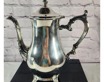 I.S.Co International Silver Company Coffee Teapot Victorian Legs Stunning Patina