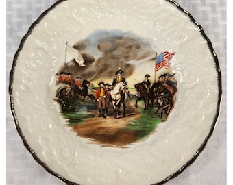 Alfred Meakin Portrait Plate Surrender of Lord Cornwallis John Trumbull Vintage