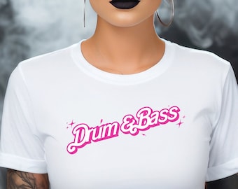 Drum and Bass Shirt Mens Rave Shirt Gift for EDM DJ Tees DnB Clothes Lets Go Party Drum n Bass Music Vintage Retro Doll Tee Birthday Costume