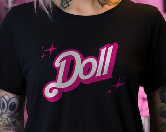 Puppen-Hemd Retro-Puppe Baby-T-Shirt Lustiges Geburtstags-Geschenk für Frauen Rosa Lets Go Party-T-Shirt, T-Shirt Mädchen niedliche Kleidung Rosa Y2K Kostüm