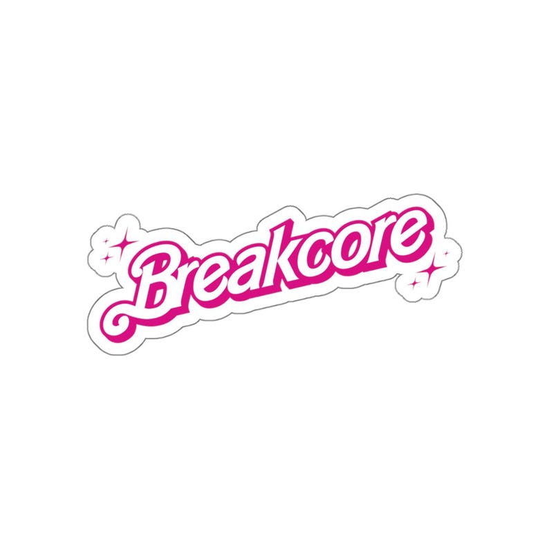 Breakcore Script Logo Die-cut Stickers | Pink Sparkles - Etsy