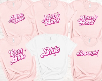 Bachelorette Braut Party Shirt, Let&#39;s Go Party Tshirt, passendes T-Shirt Retro Vintage Doll, Brautgeschenke für Hochzeit Verlobung Squad Shirts