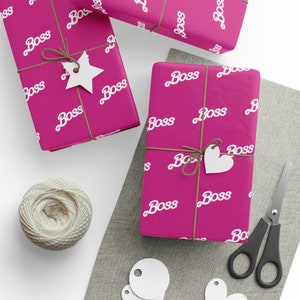 Boss Wrapping Paper birthday party gift for her retro vintage doll Lets Go Party Present Cute Wrapping Papers
