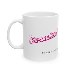 Benutzerdefinierte Tasse Teeglas Geburtstag Lets Go Party Geschenk Vintage Kultige Rosa Retro Puppe Logo Schrift Kaffeetasse Personalisierte Keramiktasse 11 Unze