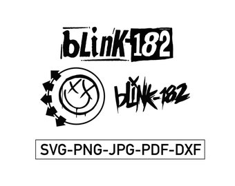 Blink 182 Smile SVG Pack, PNG, PDF, Cricut, Silhouette, Digital File