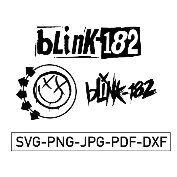 Blink 182 Smile SVG Pack, PNG, PDF, Cricut, Silhouette, Digital File