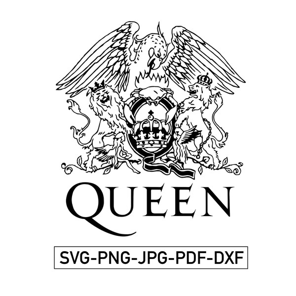 Queen SVG Pack, Freddy Mercury, Digital File, Cutting file, Cricut File, Download, PNG, SVG, pdf, dxf