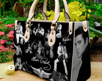 Elvis presley Leather Bag,Elvis presley Women Purse,Elvis presley Lover HandBag,Custom Leather Bag,Women Handbag,Shopping Bag,Handmade Bag