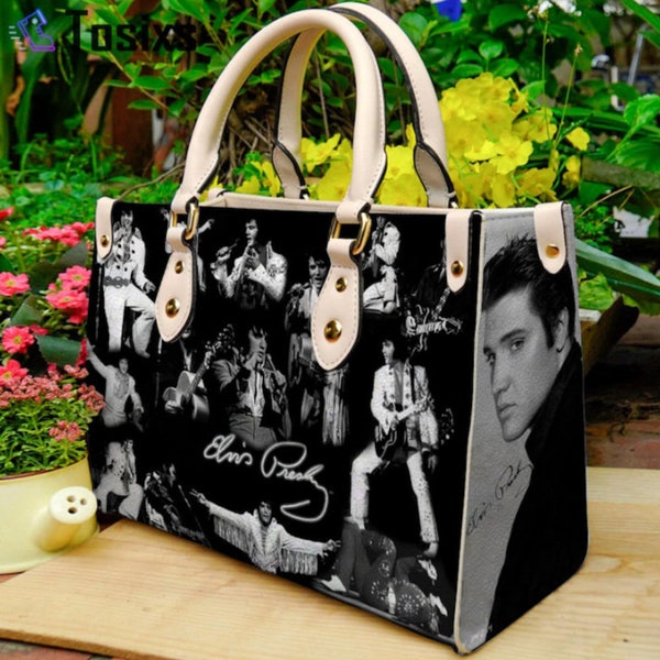 Elvis presley Leather Bag,Elvis presley Women Purse,Elvis presley Lover HandBag,Custom Leather Bag,Women Handbag,Shopping Bag,Handmade Bag