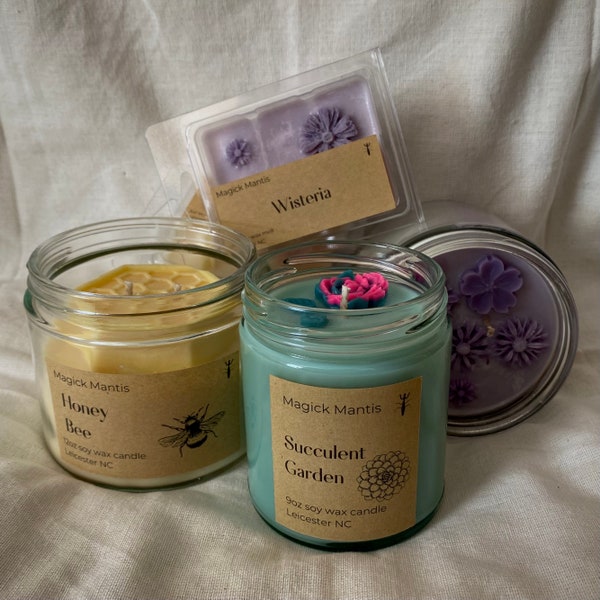 Spring Shimmering Soy Wax Candles and Melts