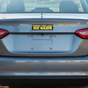 Posobiec Support Your Local ICE Raids Car Magnet 10x3 - Pro ICE Bumper ...