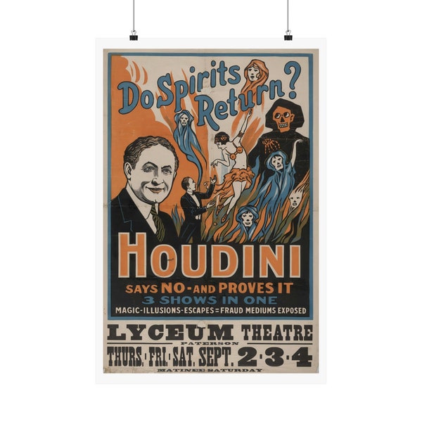 Vintage Houdini Poster