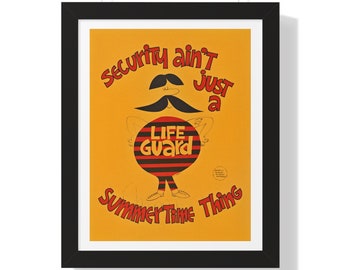 Framed Vintage Advertisement Poster: Security Ain't Just a Summertime Thing, 1964