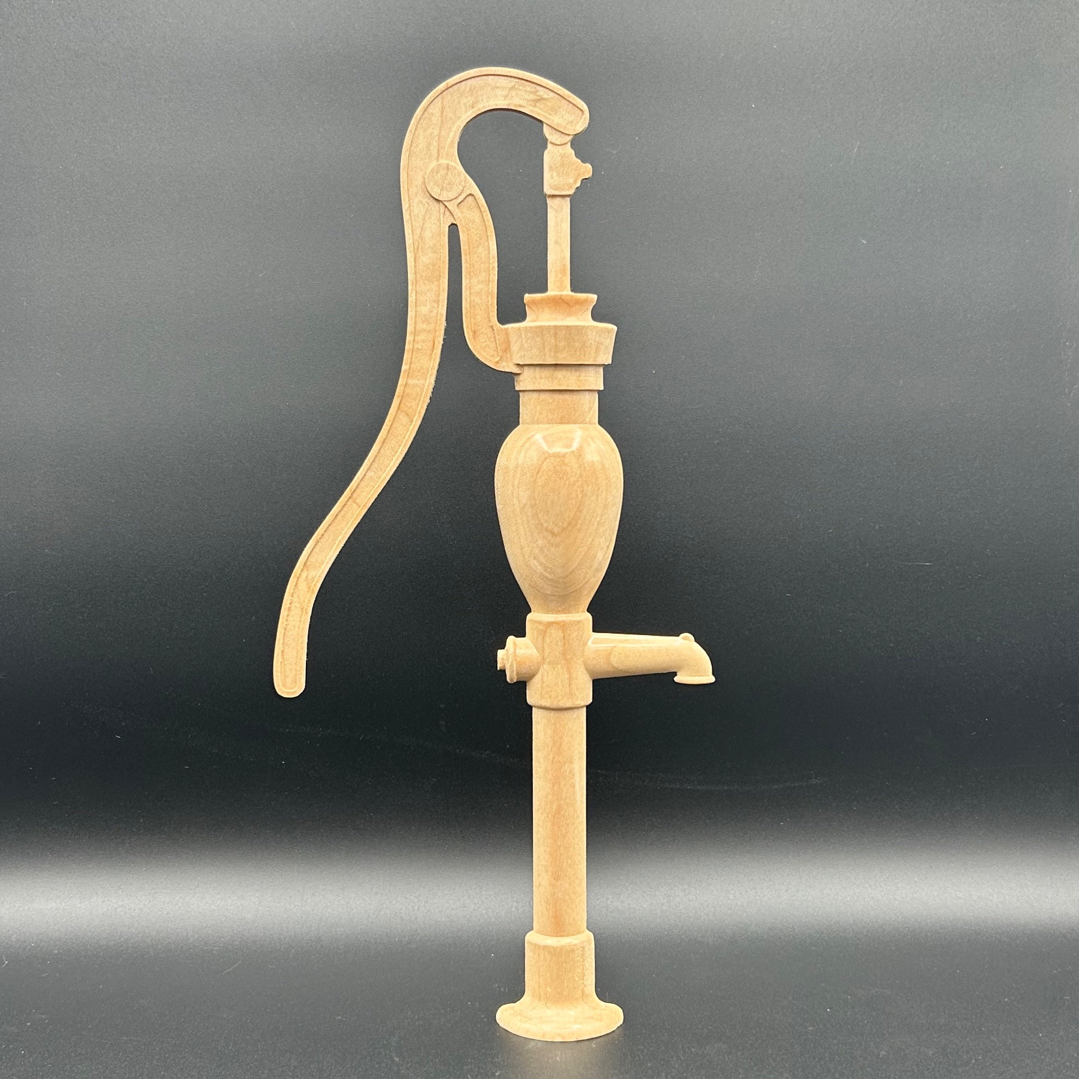 Maple Wood Hand Pump 3D Model - Antique Water Well Decor - Etsy