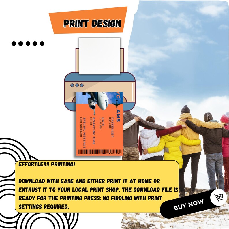 Editable Boarding Pass Template, Canva Airline Ticket, Customizable