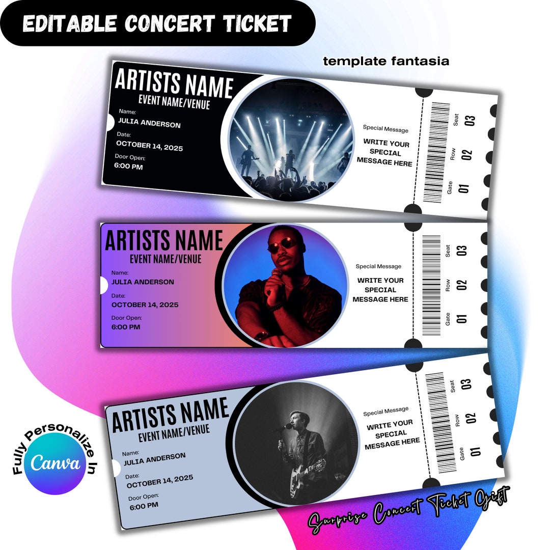Fake Concert Tickets Printable Free Fake Concert Tickets Printable Free