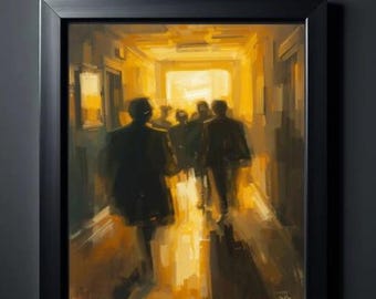 Impressionist Hallway Art Print for Theater Room (Digital Download)