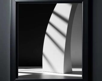 Abstract Theater Stage Art Print: Minimalist Black Box Decor (Digital Download)