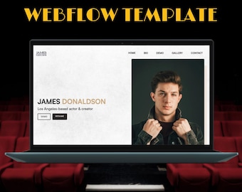 Webflow Template: Single Page Website Design for Performers
