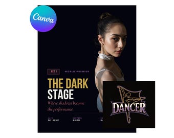 Editable Dance Performance Flyer Template | Recital Announcement Poster (Digital Download)