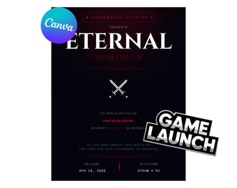 Game Launch Announcement Poster