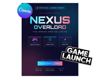 Game Launch Announcement Poster