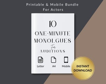 One-Minute Monologues for Actors: Audition Script PDF Bundle
