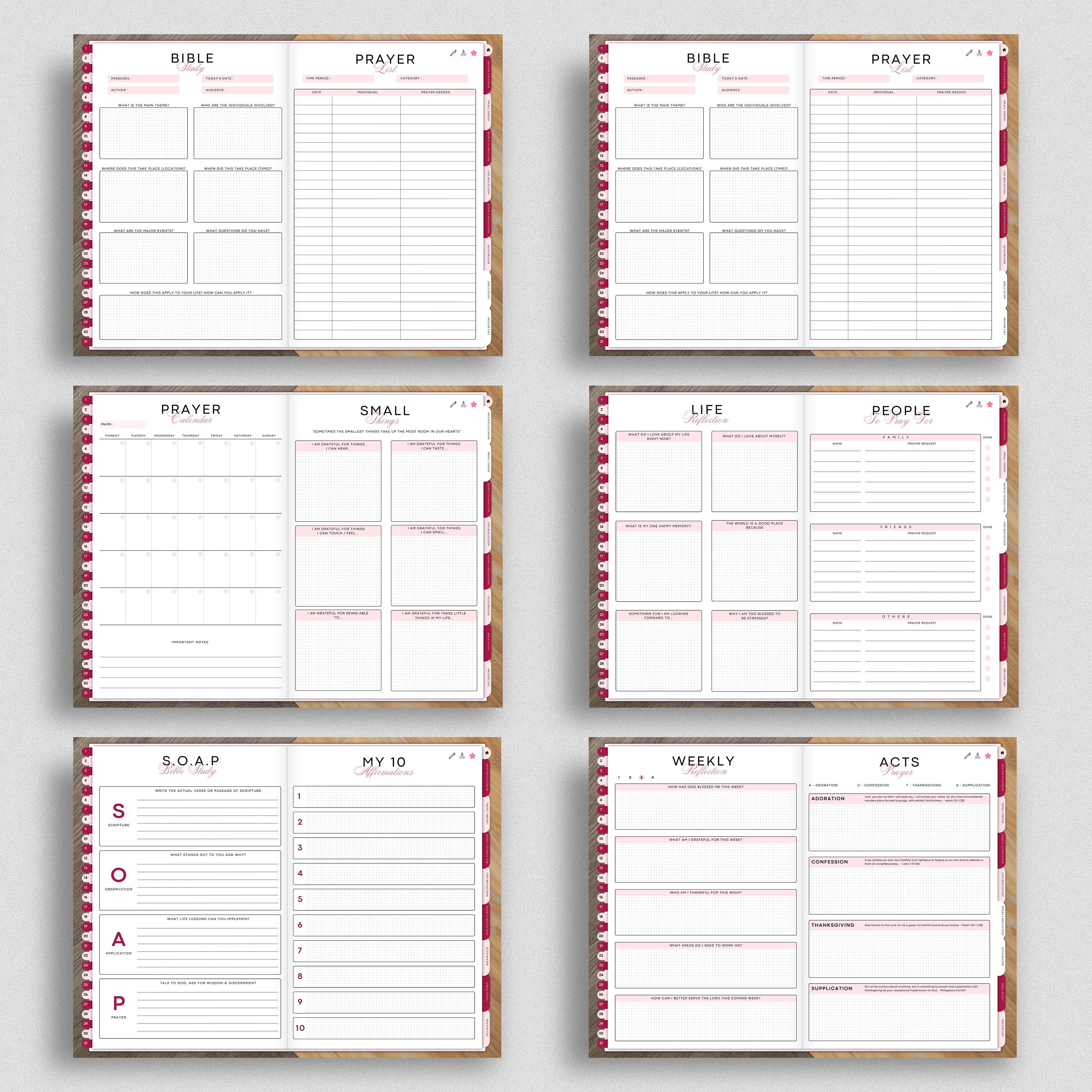 Printable Prayer Jornal Digital Download Spiritual Reflection - Etsy