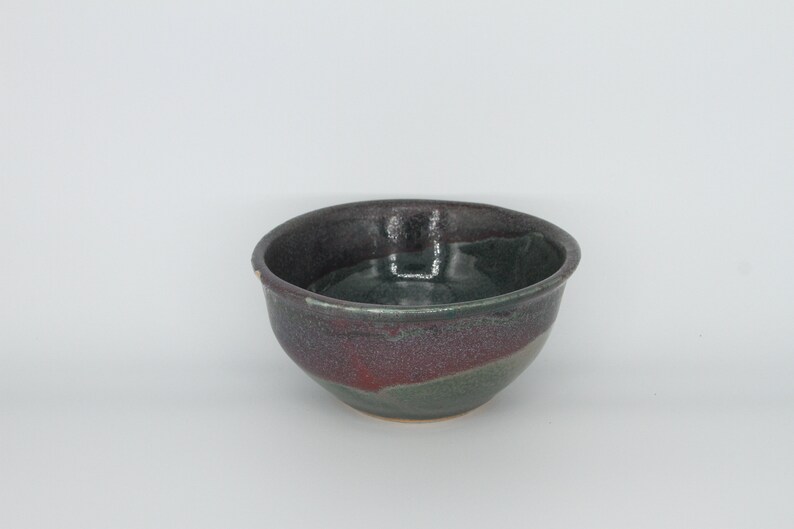 Enchanted Forest Bowl Green and Purple, Ceramic Stoneware image 3