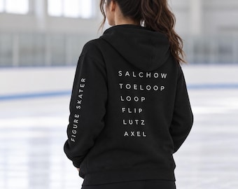 Figure Skating Jumps | Figure Skating Hoodie | Skater Training Sweatshirt | Gift for Figure Skater