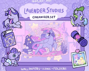 Twilight's Lavender Studies - MLP Inspired Desktop Collection - 32 Icons