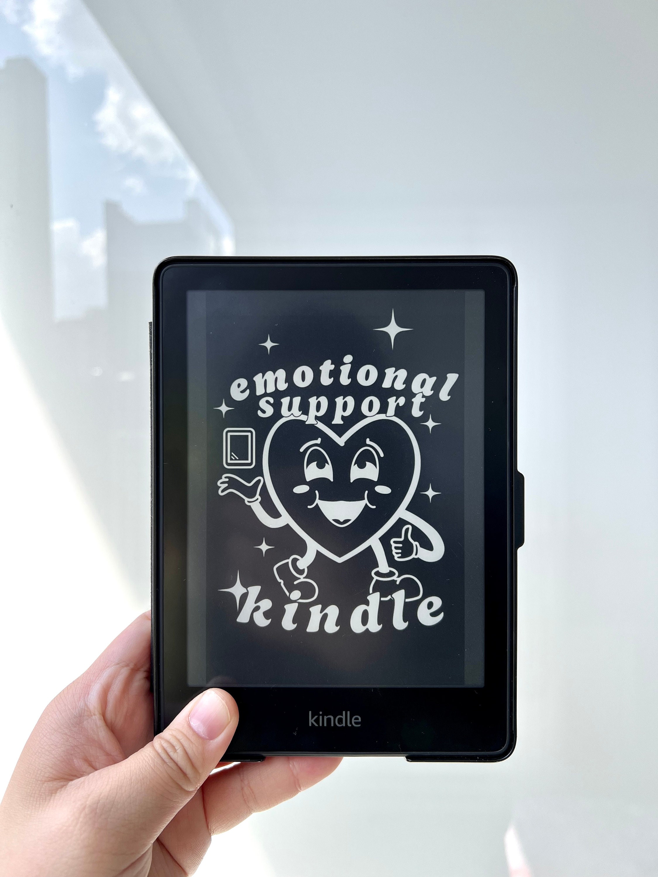 Emotional Support Kindle Paperwhite Lock Screen, Custom Kindle Cover, Kindle Book Cover, Kindle