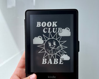 Book Club Babe - Pantalla de bloqueo de Kindle Paperwhite de fondo de pantalla, cubierta de Kindle personalizada, cubierta de libro de Kindle, fondo de pantalla de Kindle, protector de pantalla de Paperwhite