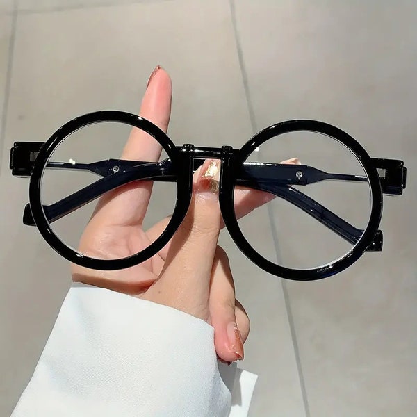 Leopard Fashion Retro Round Frame Clear Lens Computer Glasses Spectacles for Women